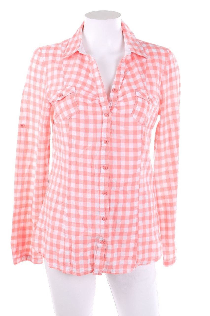 TALLY WEiJL - Checked Shirt Blouse with French Cuff - D 38