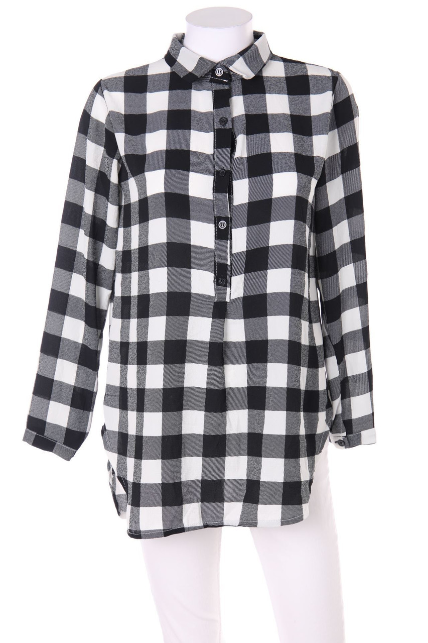 zebra - Blouse, Checked - S