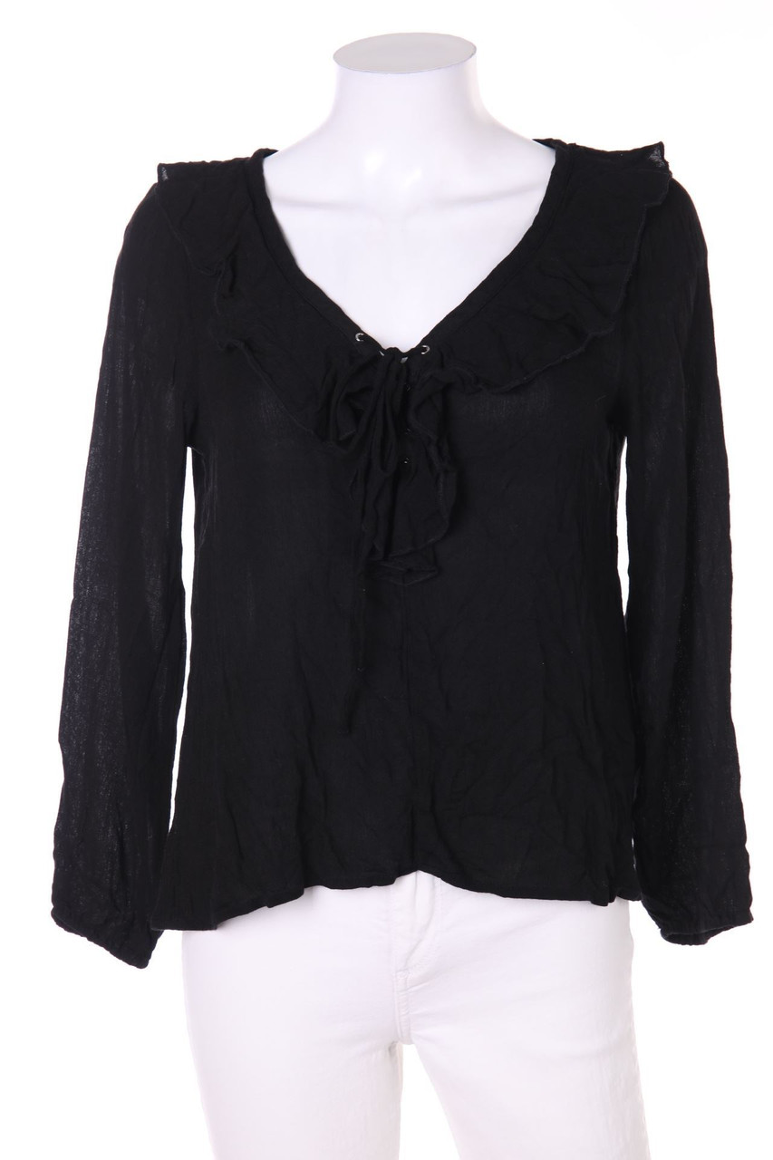 H&M DIVIDED - Volant-Bluse mit Schnürung - D 34