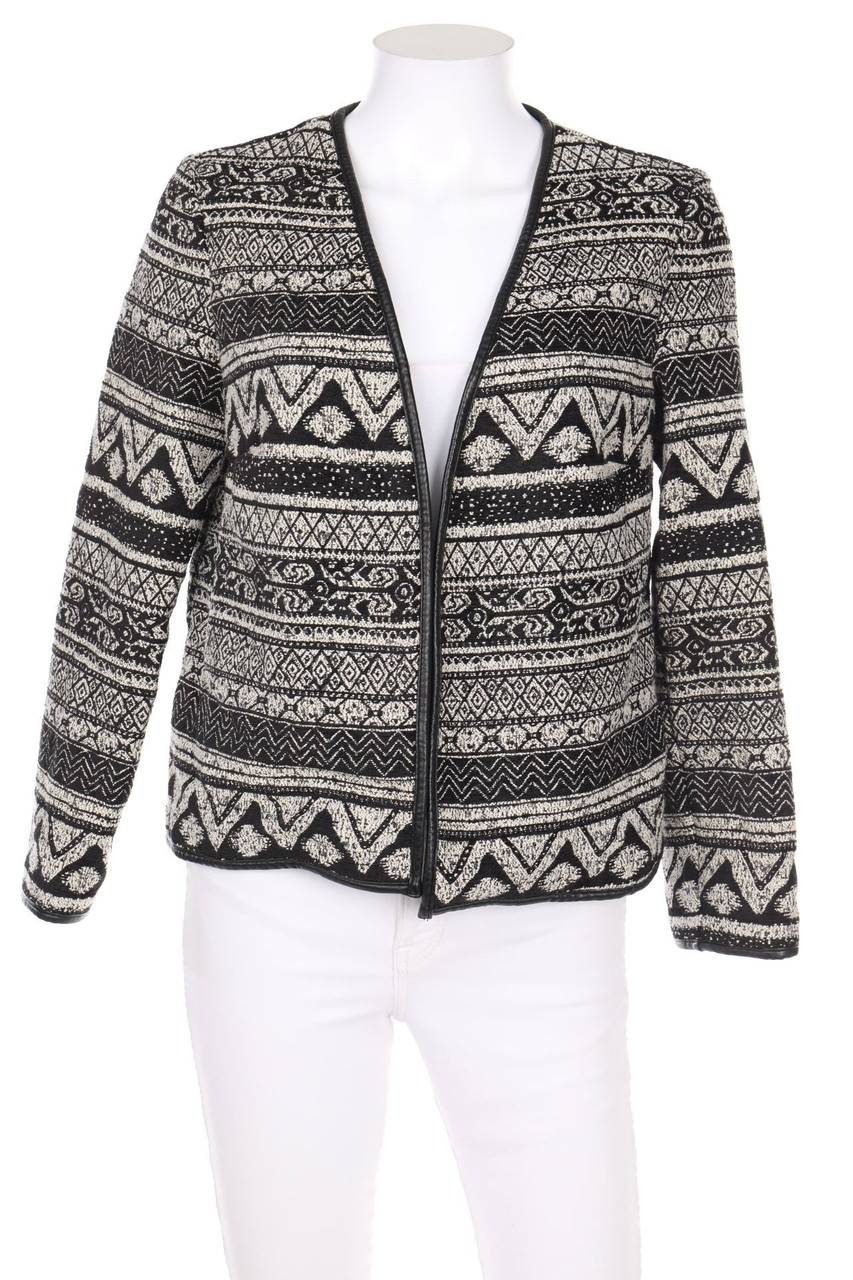H&M - Ethno-Jacke mit Kunstleder-Details - D 34