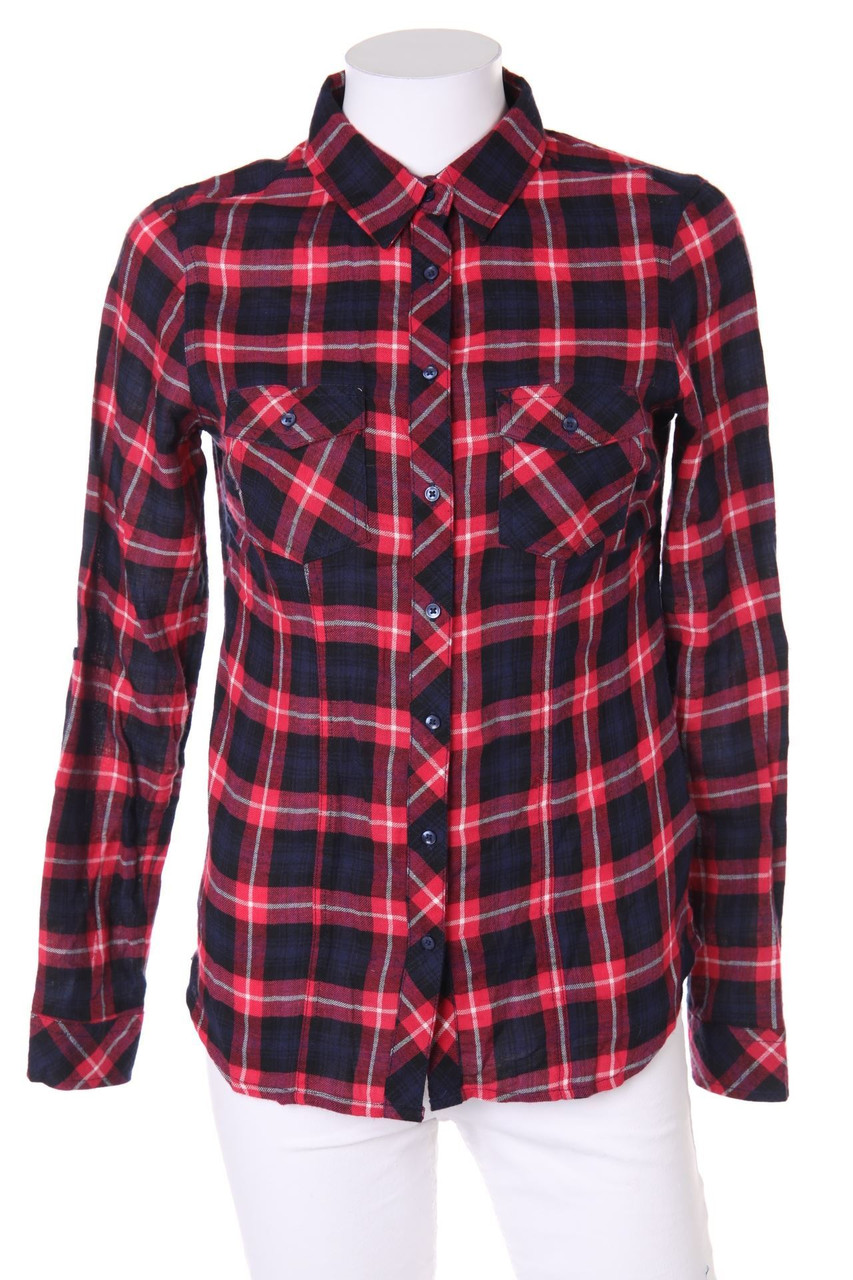 TALLY WEiJL - Checked Blouse with French Cuff - XS