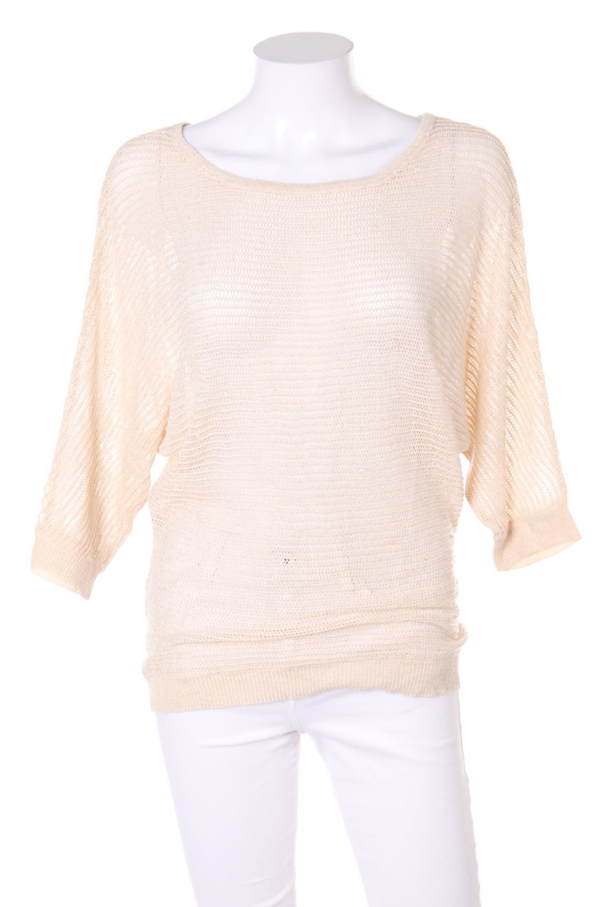 AMISU - Batwing-Pullover mit Metallic-Effekt - S