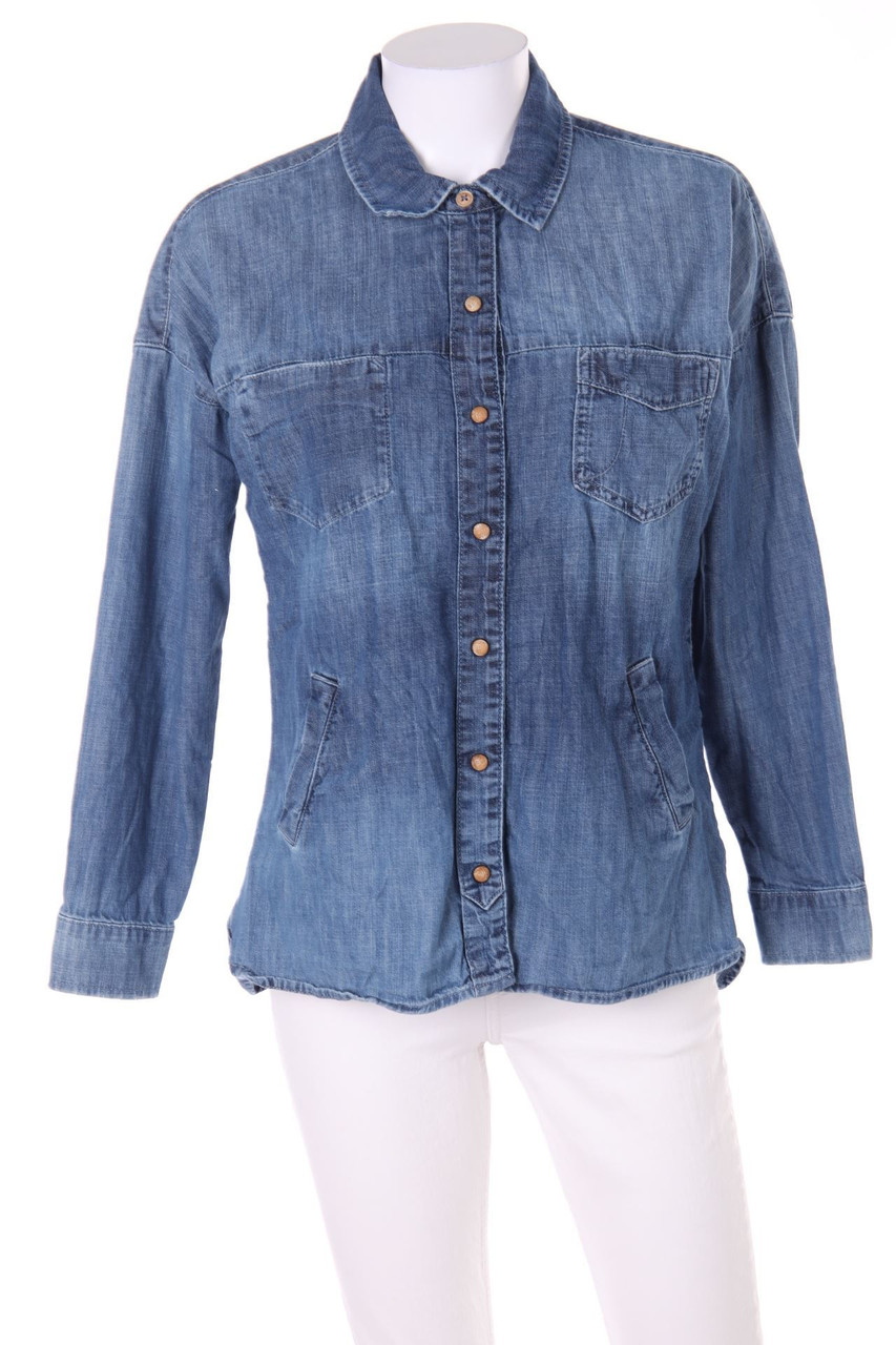 ZARA - Used Look-Jeans-Bluse - S