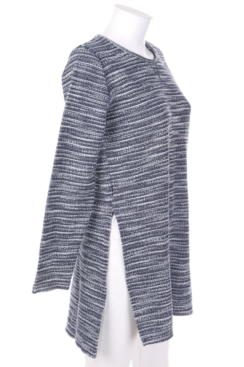 AMISU - Bouclé-Longsleeve-Shirt mit Schlitz - S