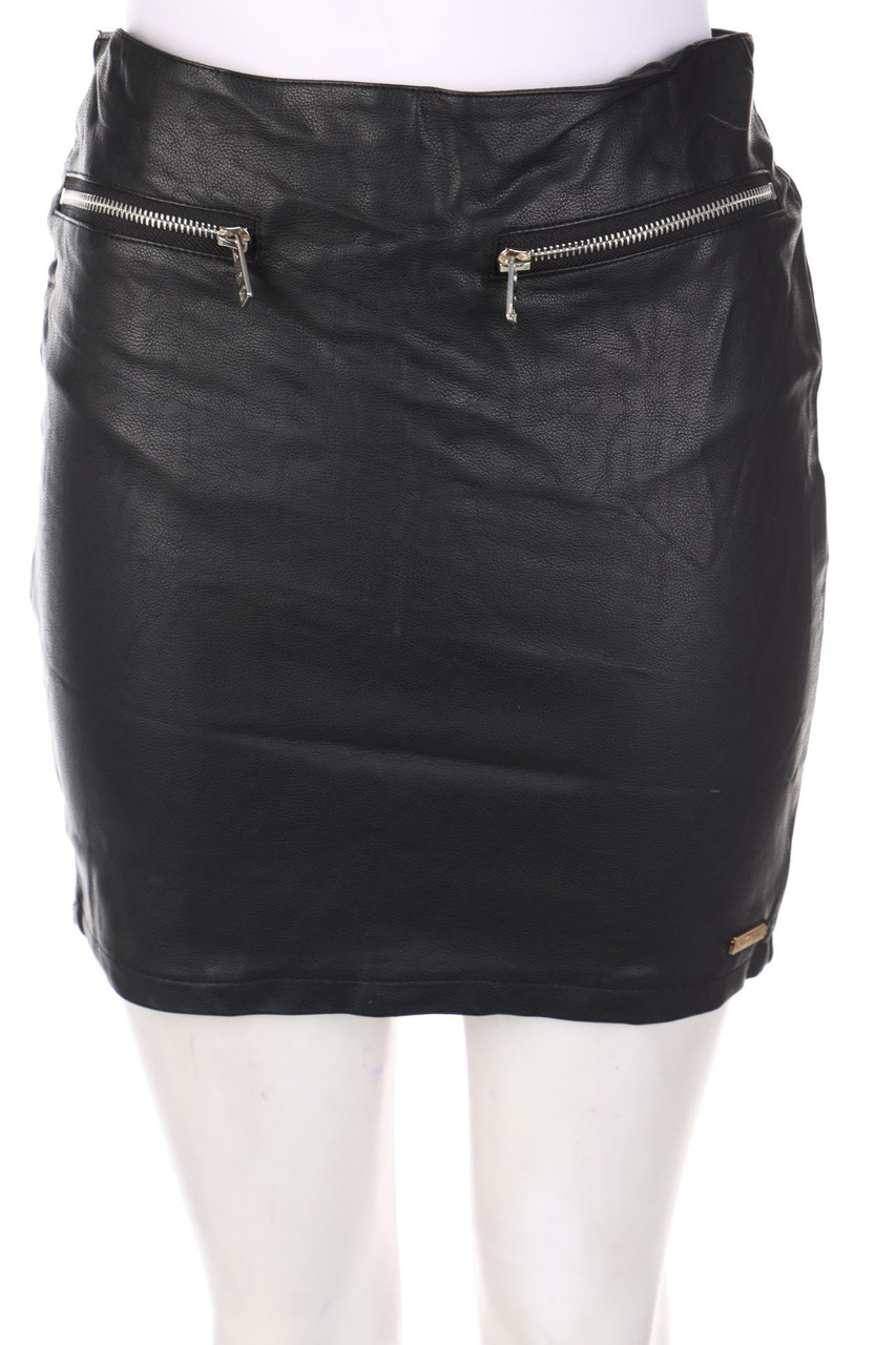 LOFTY MANNER - faux leather mini-skirt - S