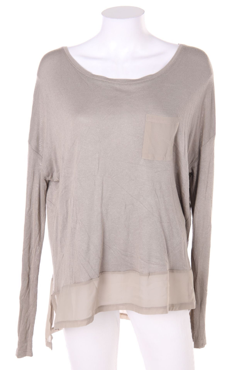 mavi - Strick-Pullover im Layer Look mit Chiffon - M