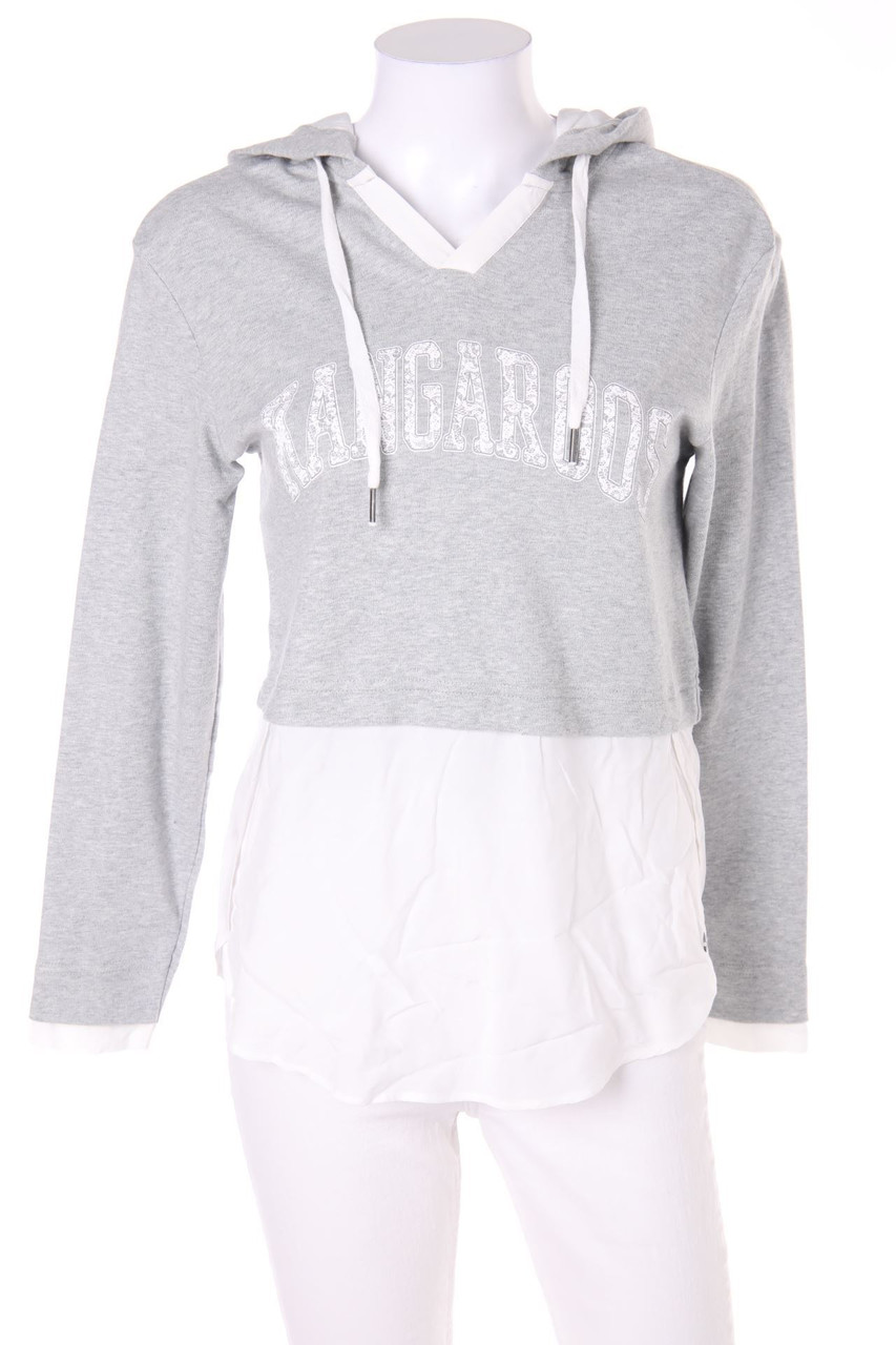 kangaroos - Kapuzen-Pullover im Layer Look mit Logo-Print - D 32-34