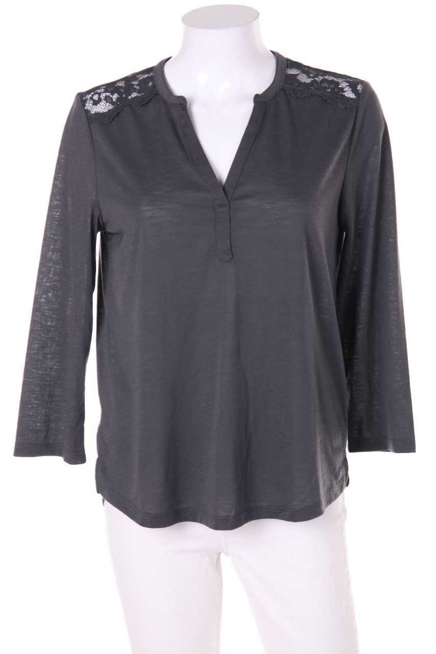 H&M - Tunika-Bluse mit Spitzen-Einsatz - S