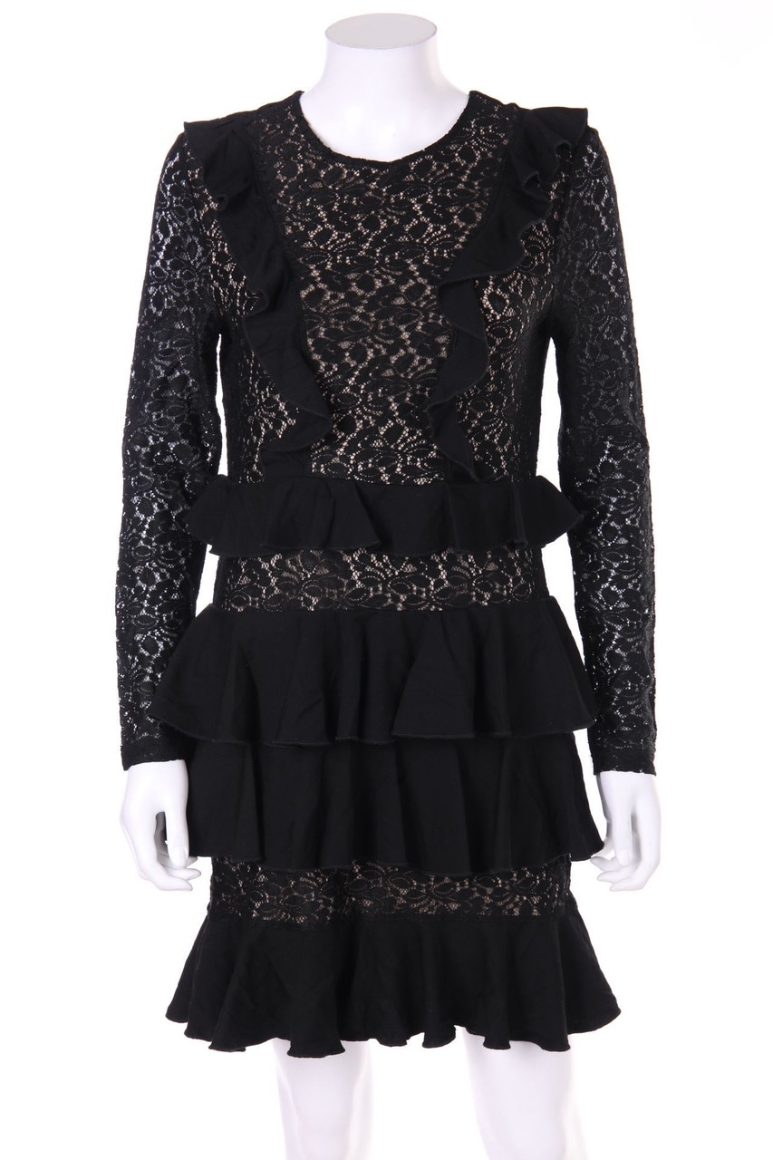 IVYREVEL - Lace-Party Dress with Volants - M