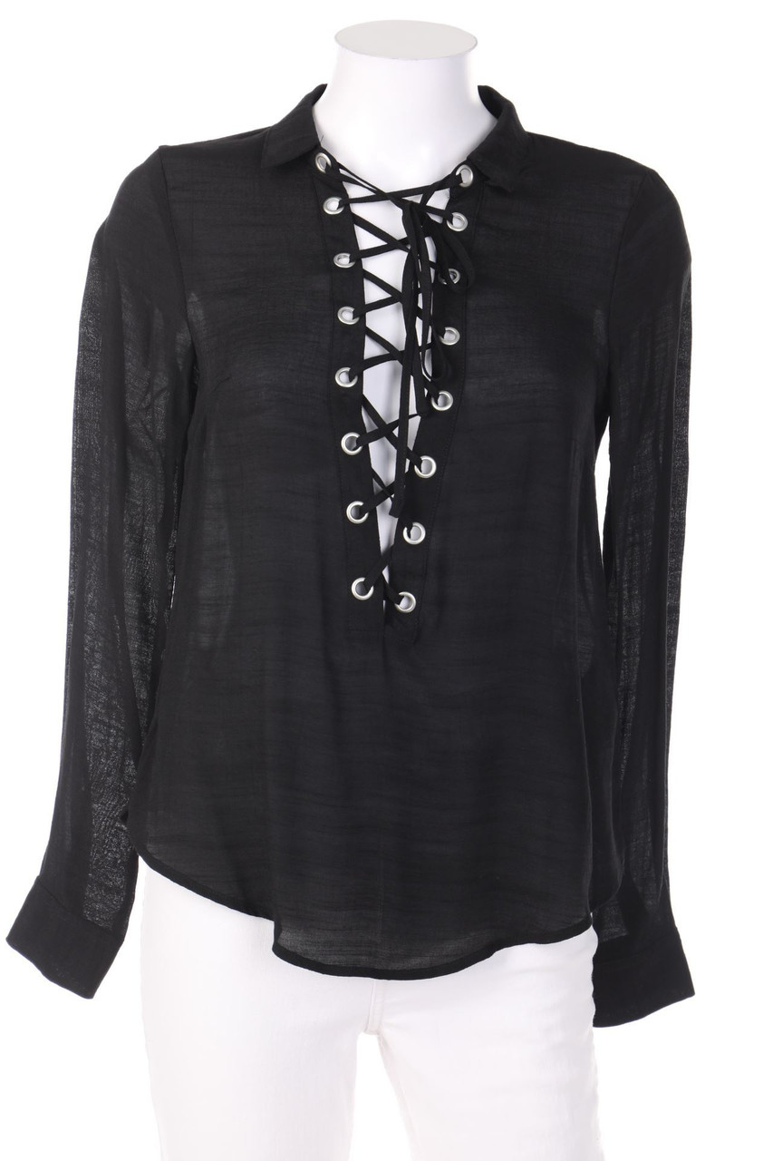 H&M DIVIDED - Tunika-Bluse mit Schnürung - D 34