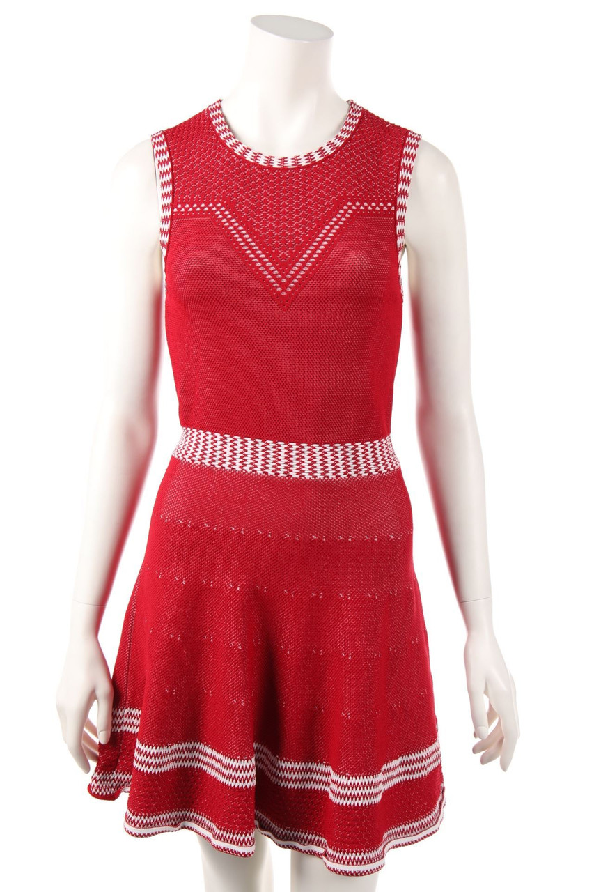 maje - Knit Dress with Open Knit Details - D 36