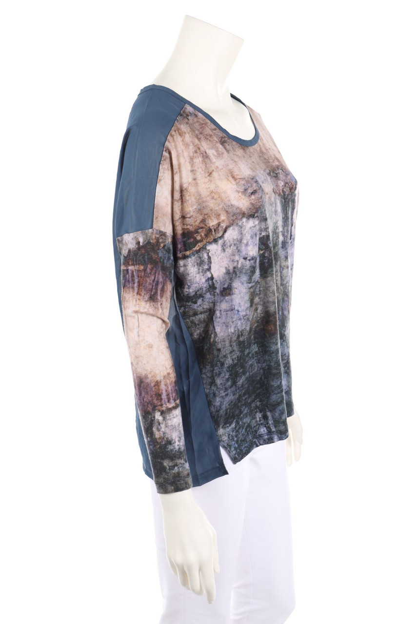 Calvin Klein Jeans - Print-Longsleeve-Shirt with Mesh Insert - S