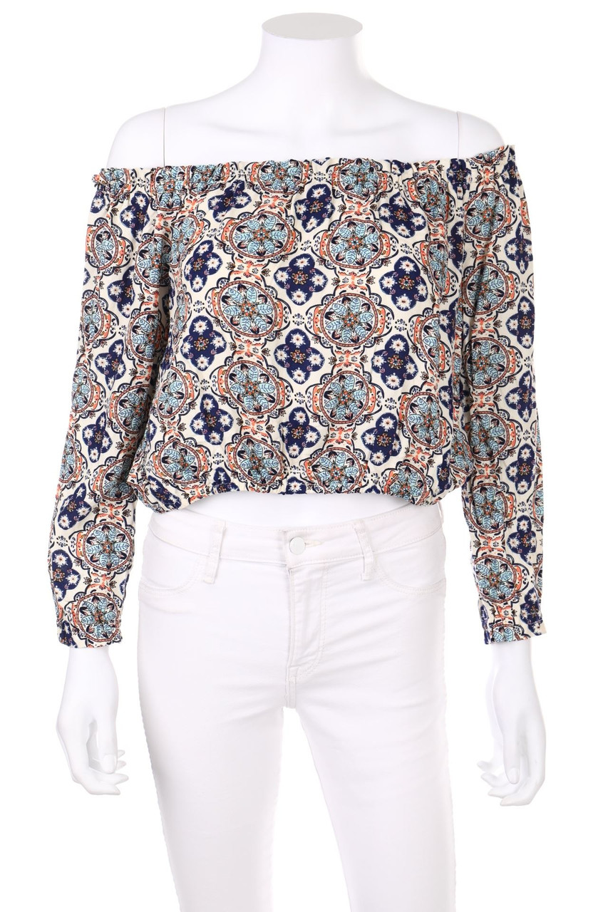 H&M - Carmen-Bluse mit floralem Muster - D 42