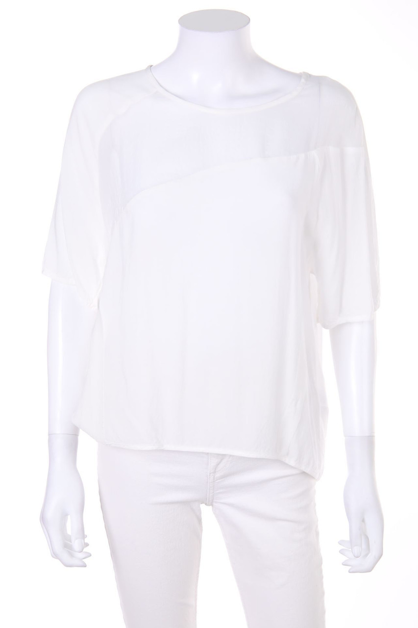 TOM TAILOR - Kurzarm-Bluse aus Viskose - D 38