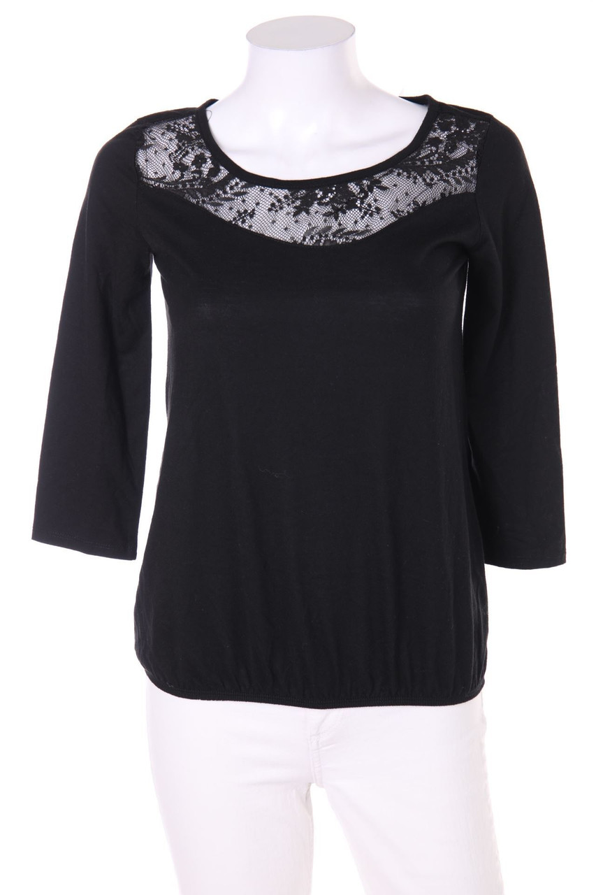 George. - 3/4-Arm-Shirt mit Spitzen-Einsatz - D 32