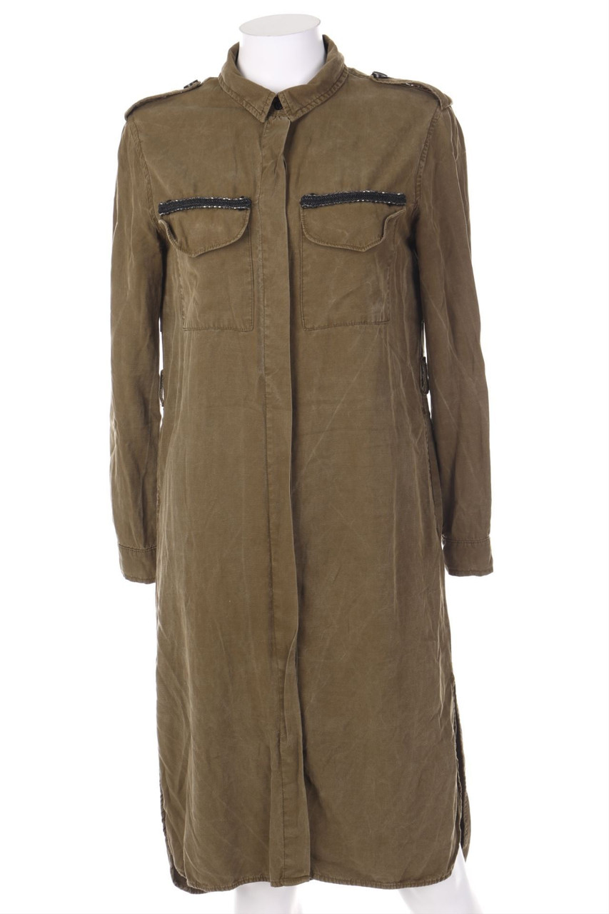 Bershka - Used Look-Shirt Dress with Applications - S