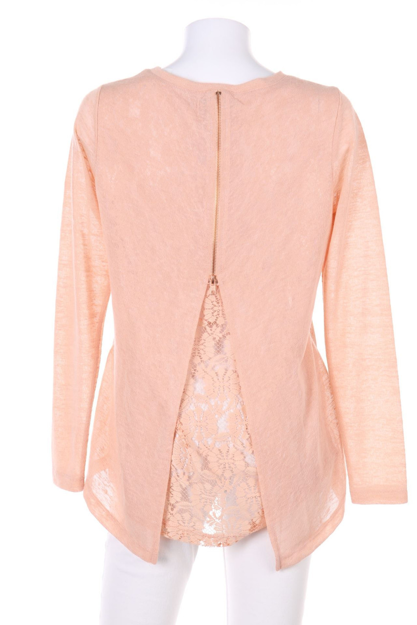 Aniston - Strick-Pullover mit Spitzen-Einsatz - D 36