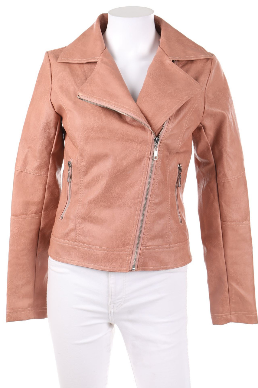 Hailys - Kunstlederjacke mit asymmetrischem Schnitt - S