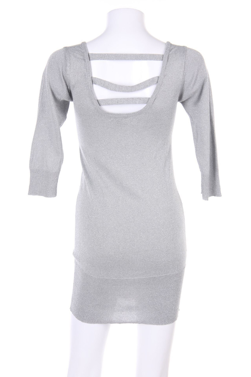 YES OR NO - Metallic-Strickkleid - XS