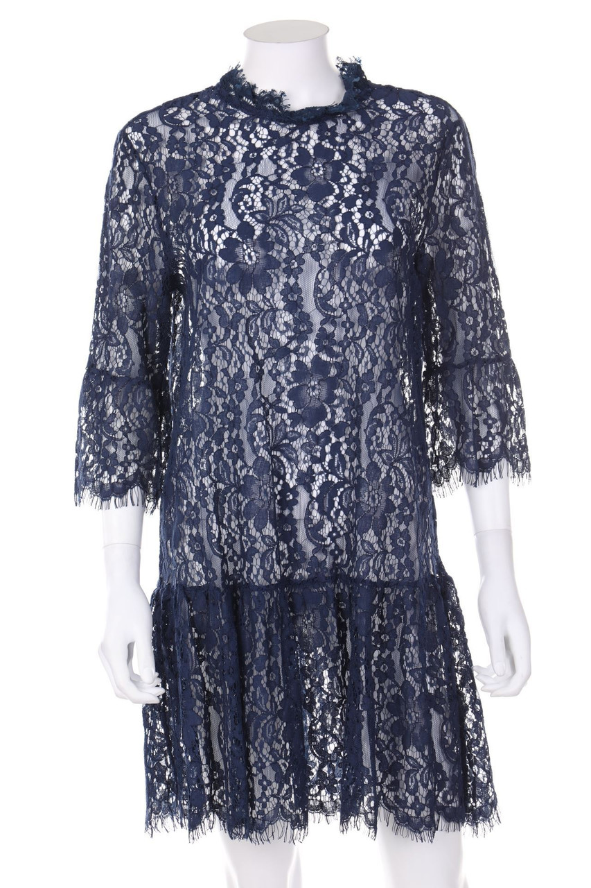 MISSGUIDED - Lace Dress with Ruffles - D 40