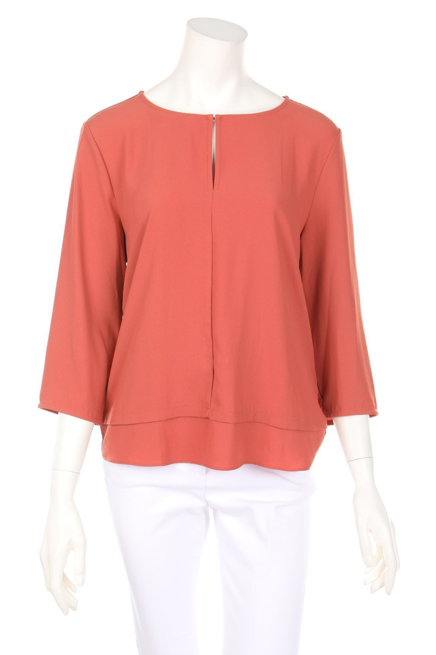 ANN TAYLOR - Blouse with 3/4 Sleeve, Layer Look - M