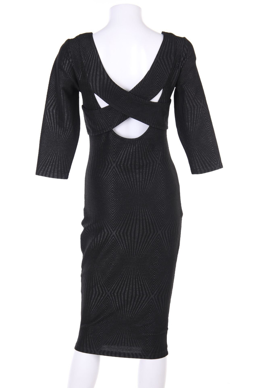 AMISU - Abendkleid mit geometrischem Muster - D 36