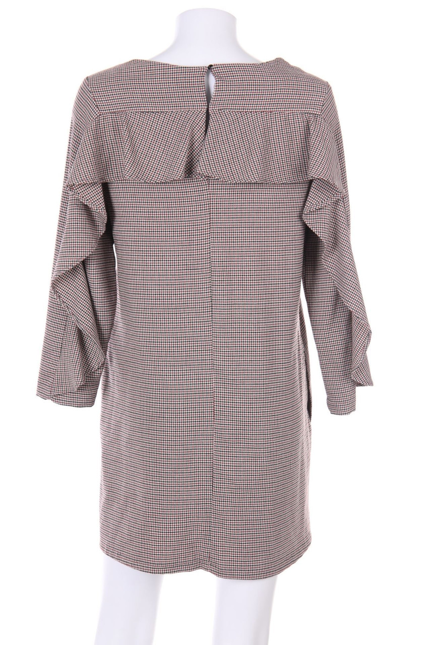 ZARA - Checked Dress with Volants - S