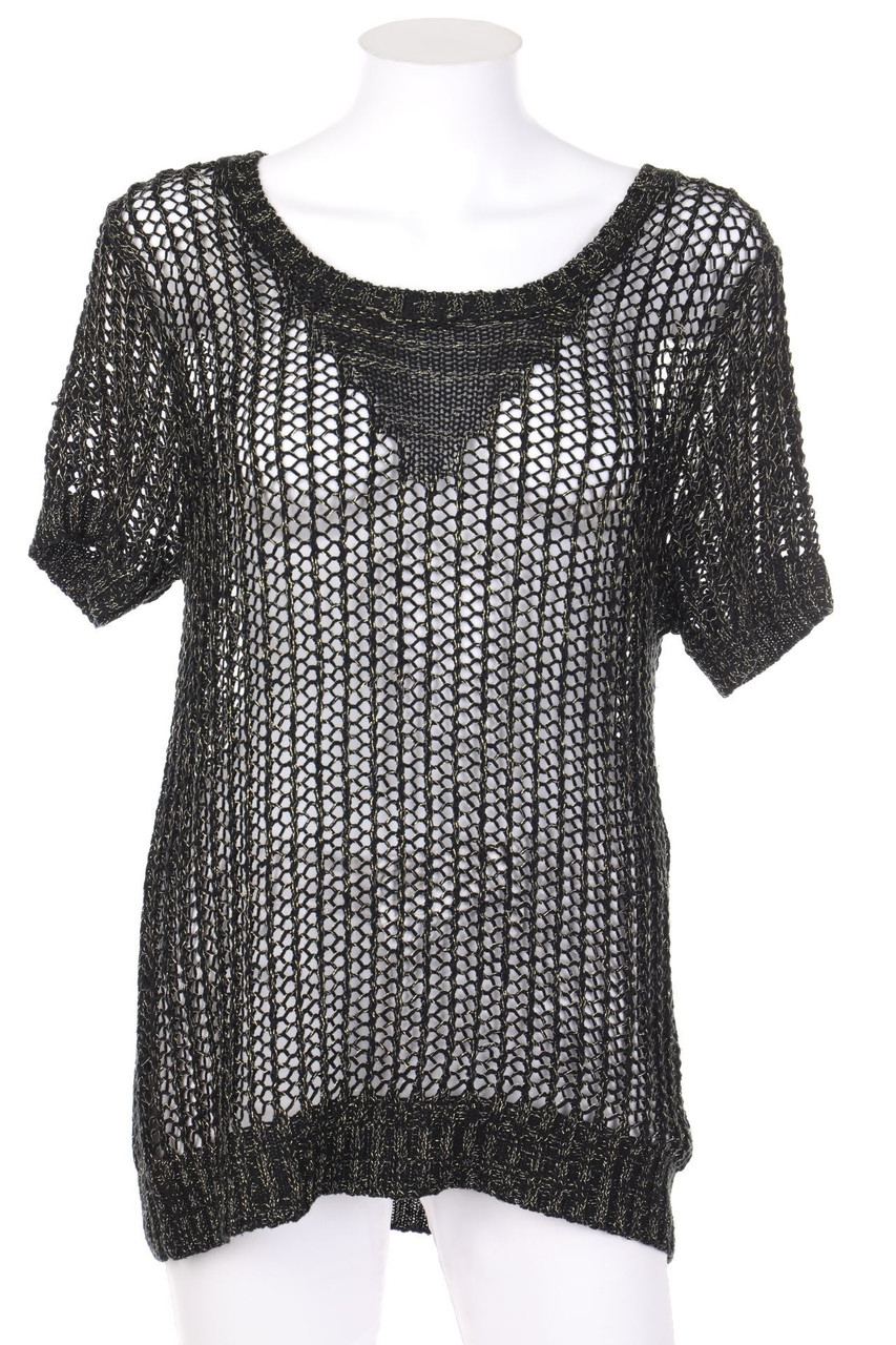 Ohne Label - Glitzer-Strick-Pullover - M