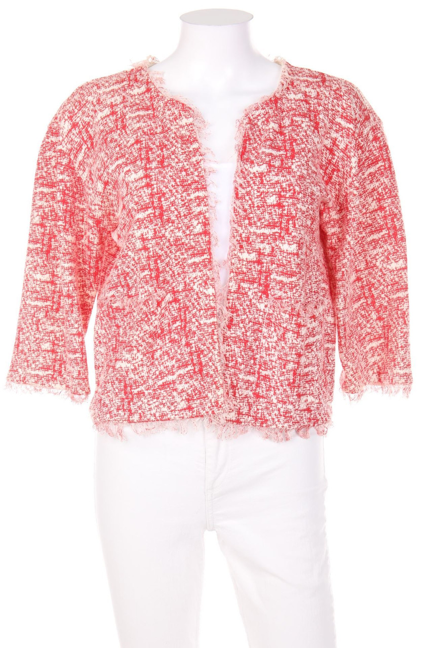 Zara Knit - Cropped-Cardigan mit Fransen - M