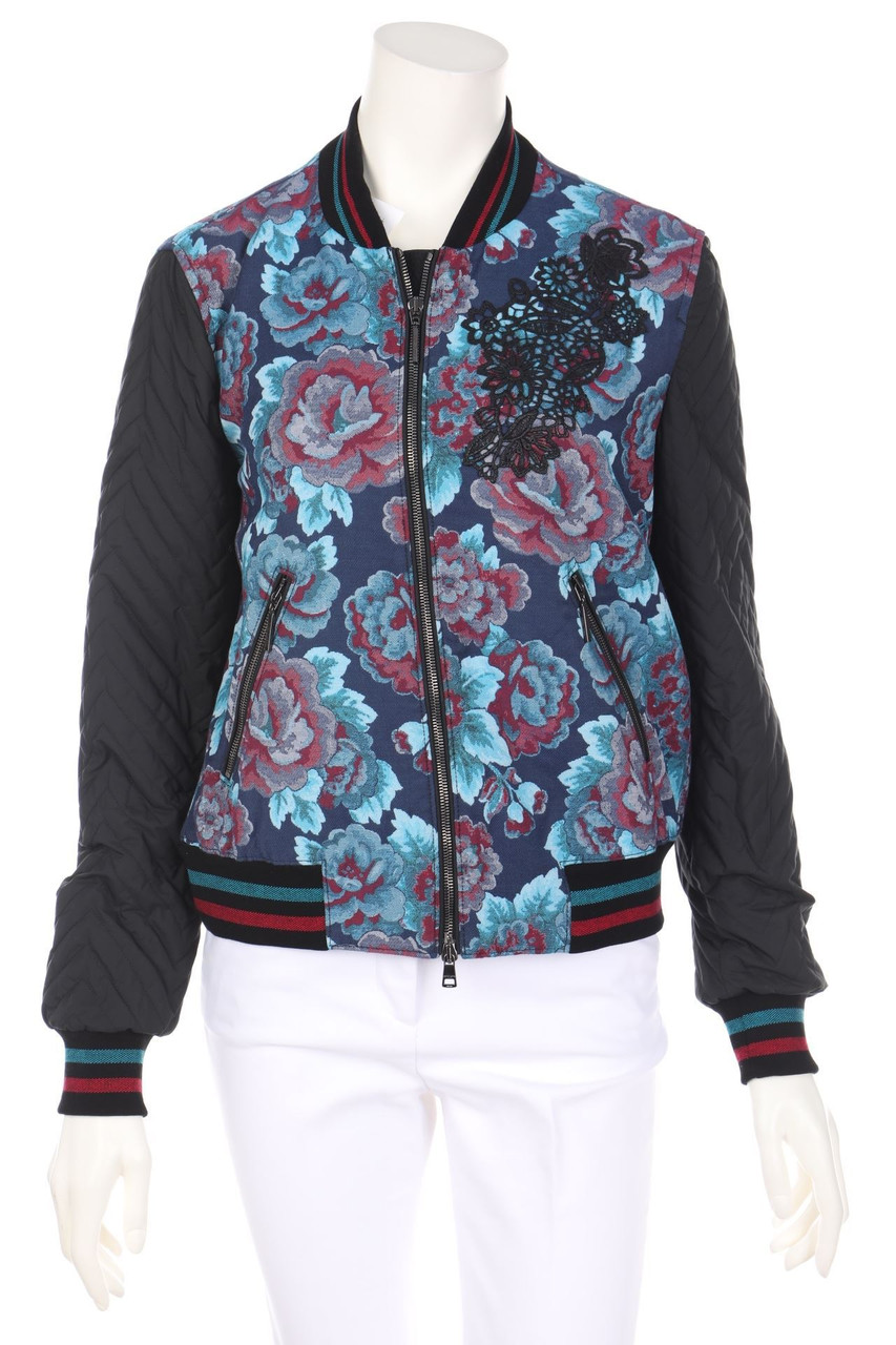 MARC CAIN - Blouson-Jacke mit Blumen-Print - D 34