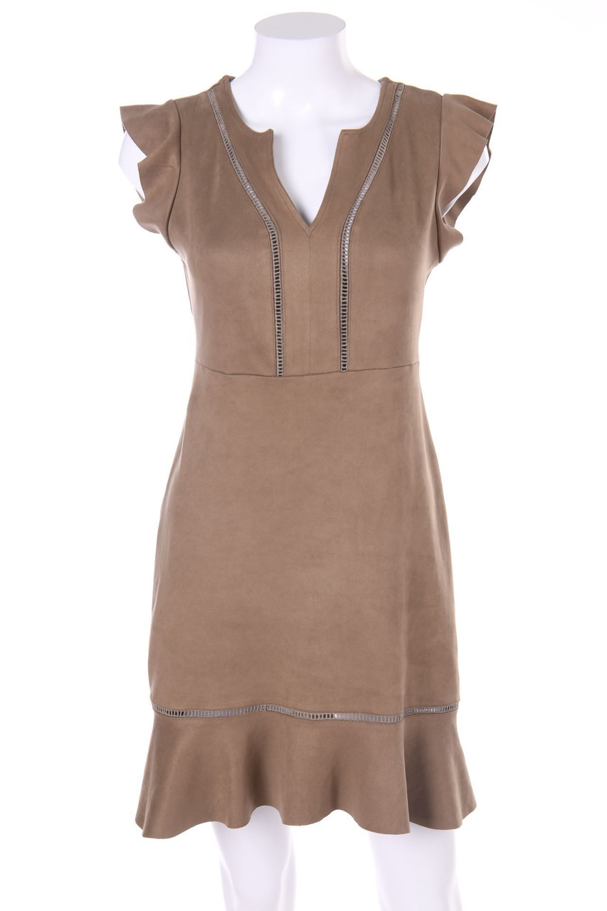 LENNY B. PARIS - Faux Leather-Dress with Volants - D 34