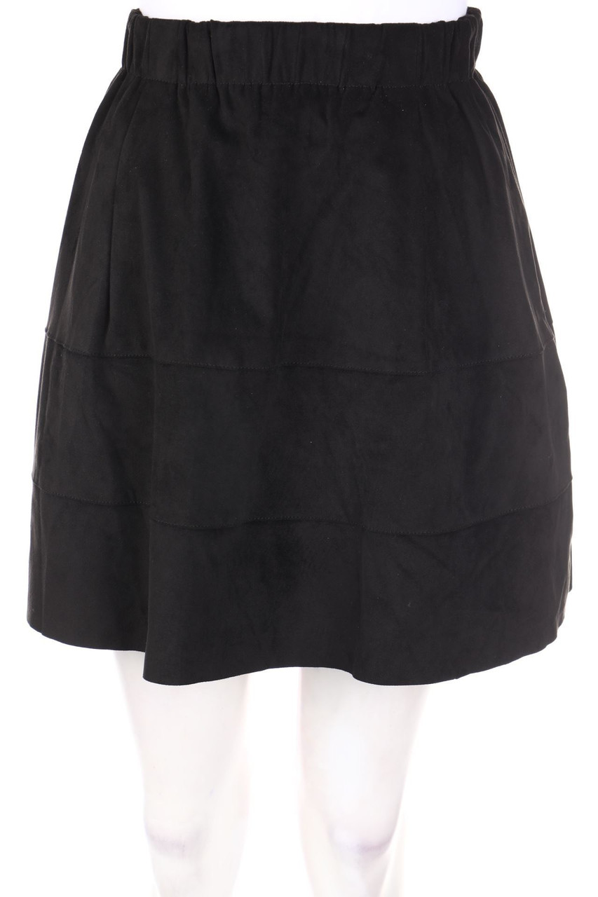 Noisy May - Faux Leather-Mini-Rock mit Gummizug - XS