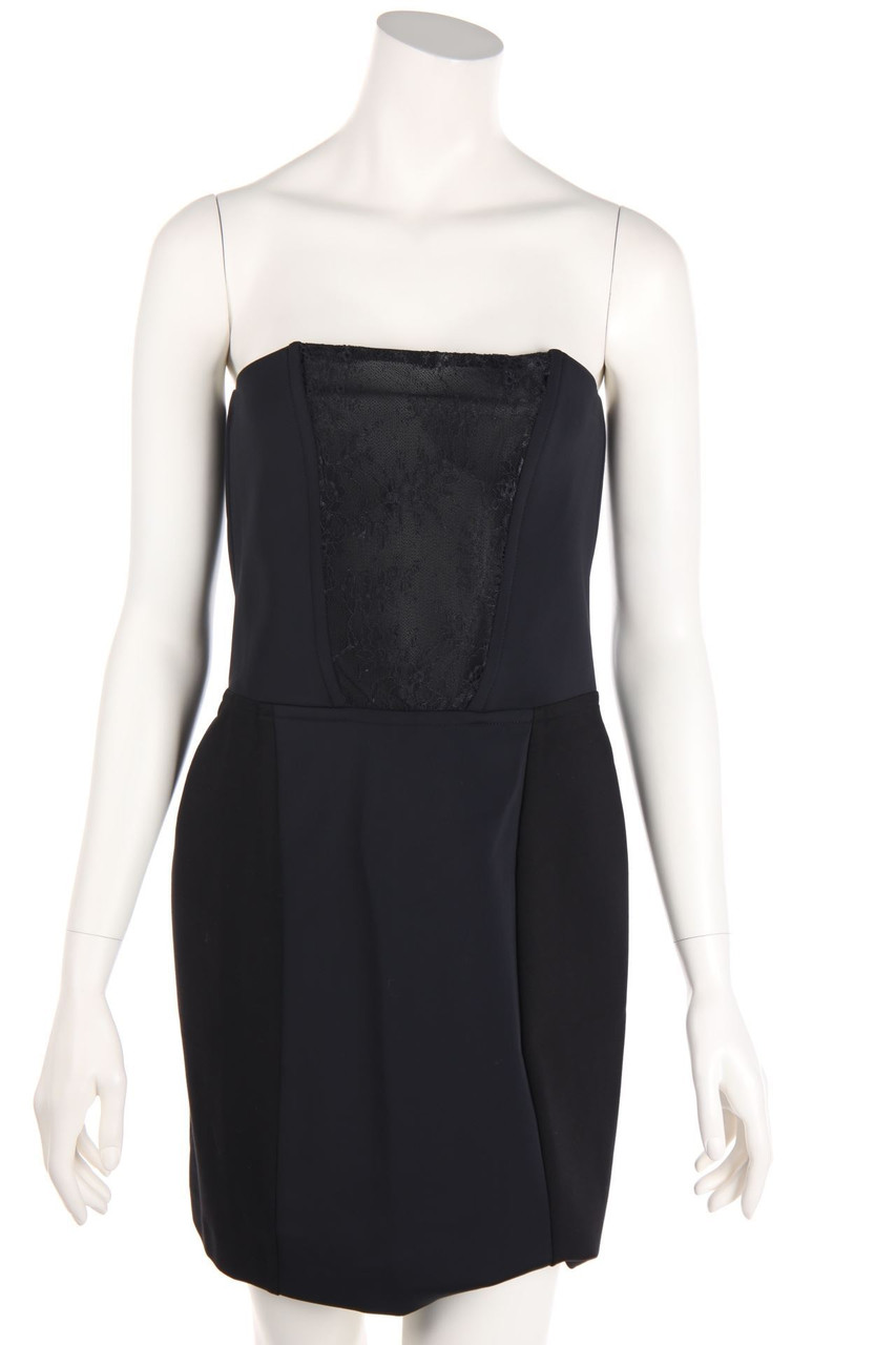 maje - Dress with Lace Insert - D 38