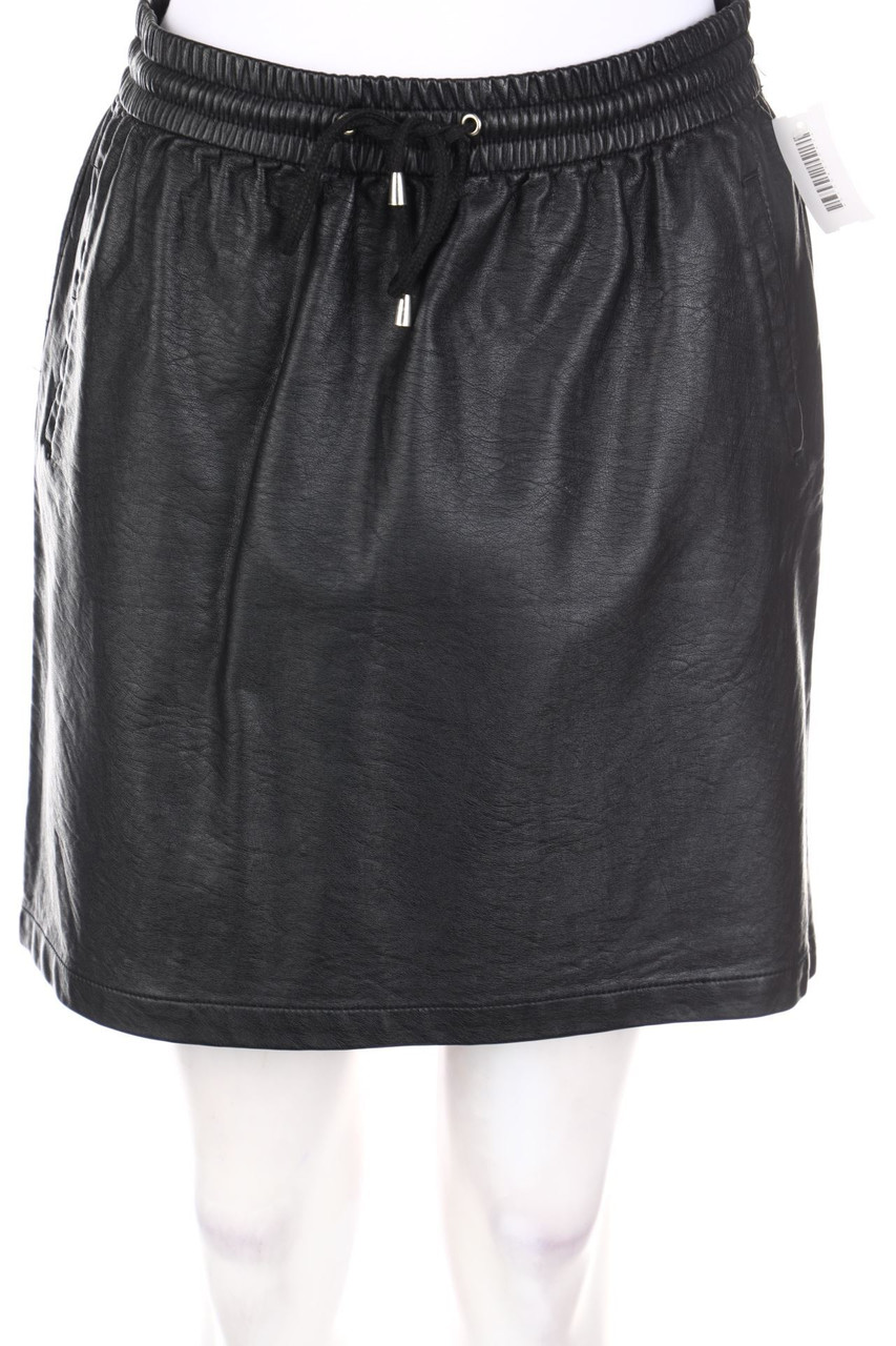 minimum - faux leather mini-skirt with Drawstring - D 34