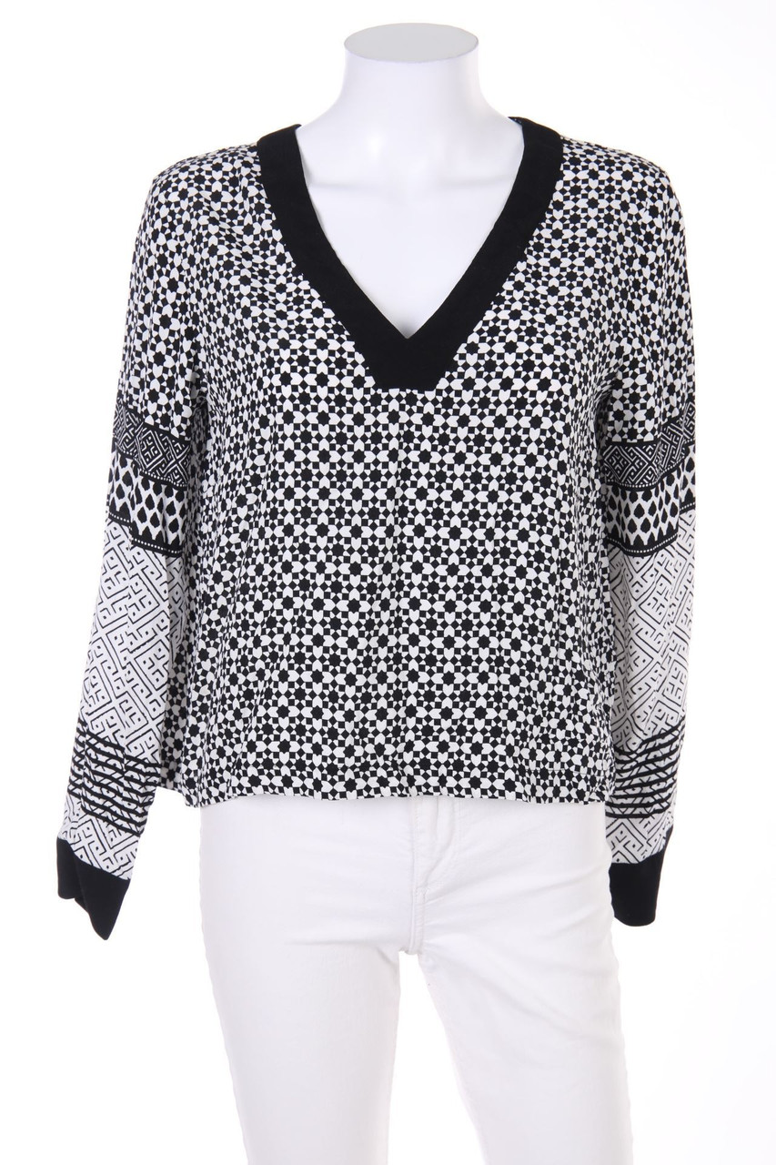 H&M - Muster-Bluse aus Viskose - D 38