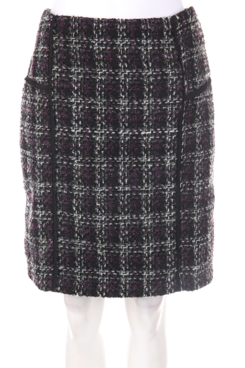 CORTEFIEL - Skirt, Wool-Blend, Checked - L