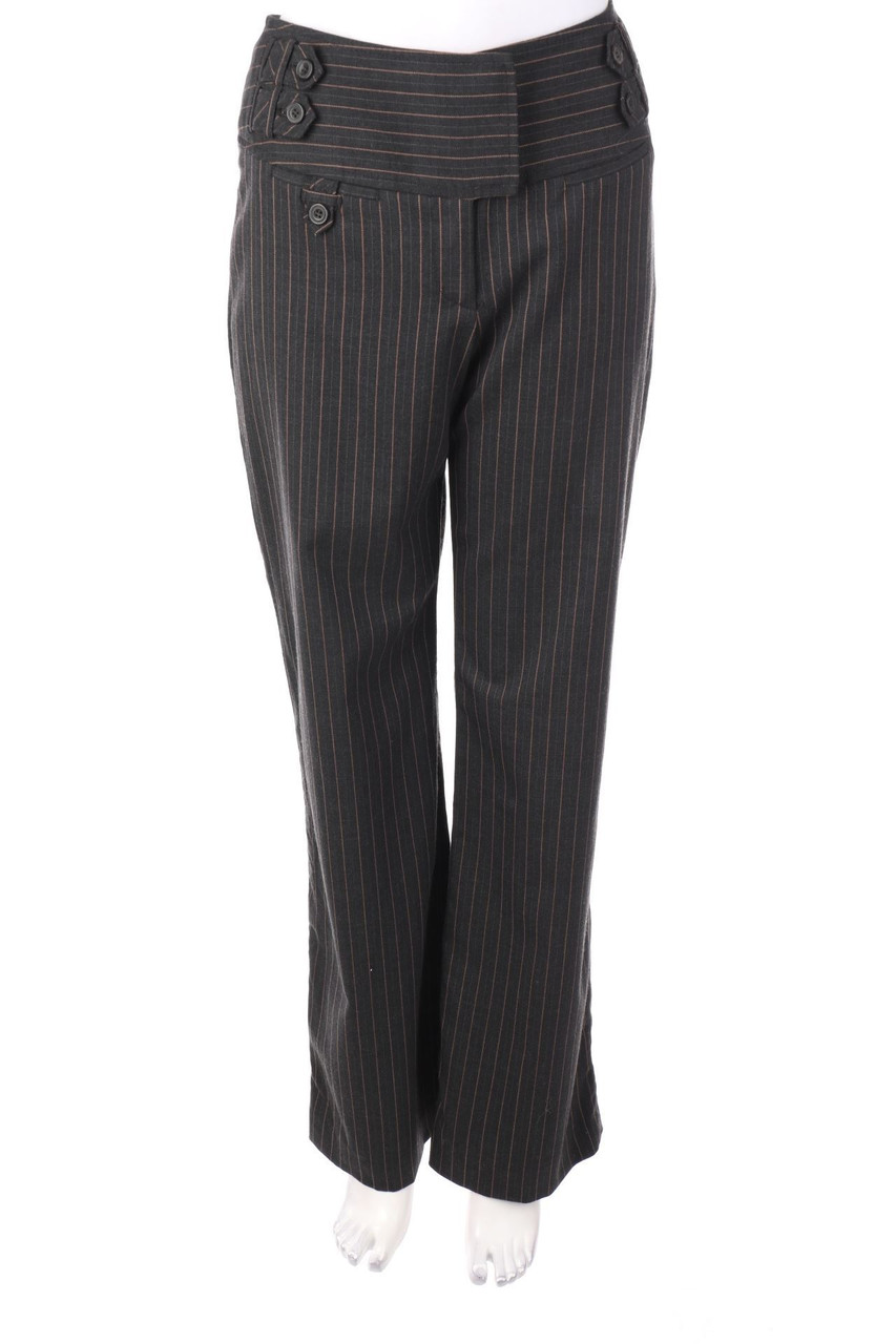 KAREN MILLEN - Pants, Wool-Blend with Pinstripes - D 36