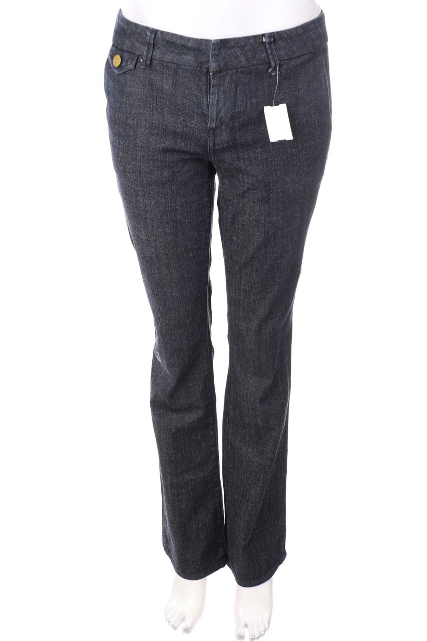 TOMMY HILFIGER - Raw Denim-Bootcut-Jeans mit Logo-Knöpfen - D 34