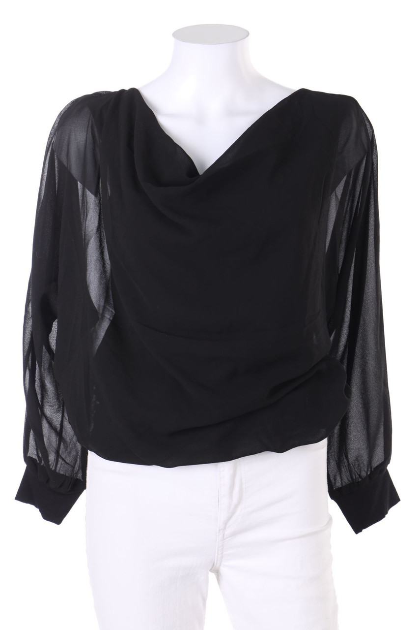 Happy Holly - Bluse mit Wasserfall-Ausschnitt - D 36-38