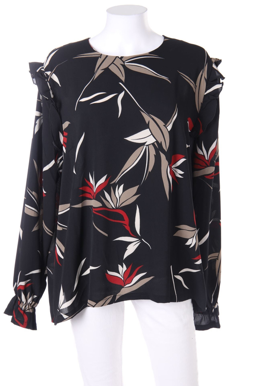 VIA MILANO - Bluse aus Crêpe mit Volants - D 48