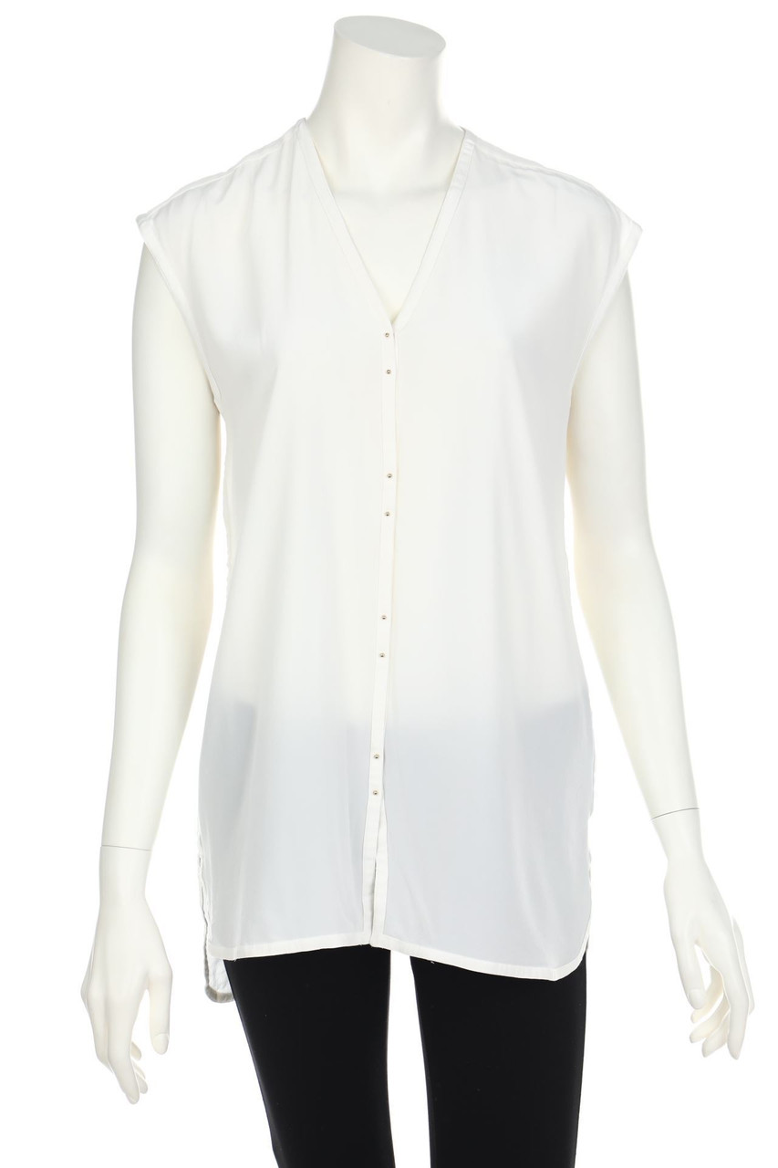 T Alexander Wang - Blouse Top made of Silk with Decorative Buttons - M