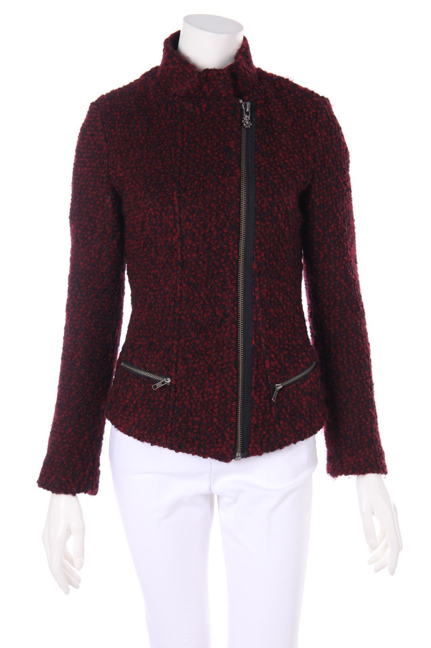 MAISON SCOTCH - Bouclé-Jacke aus Woll-Mix - D 36