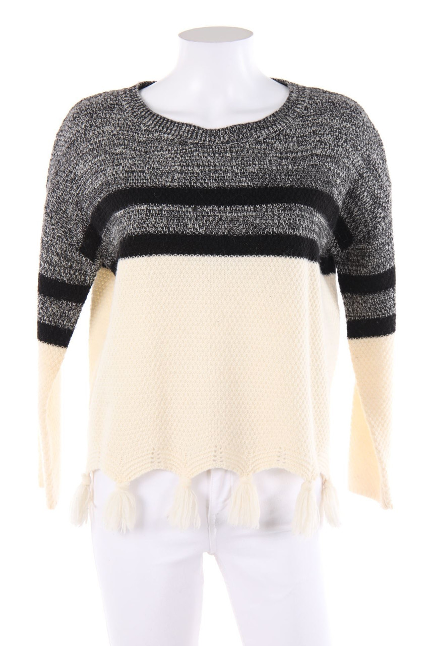 KOOKAI - Strick-Pullover mit Quasten mit Alpaka - D 34