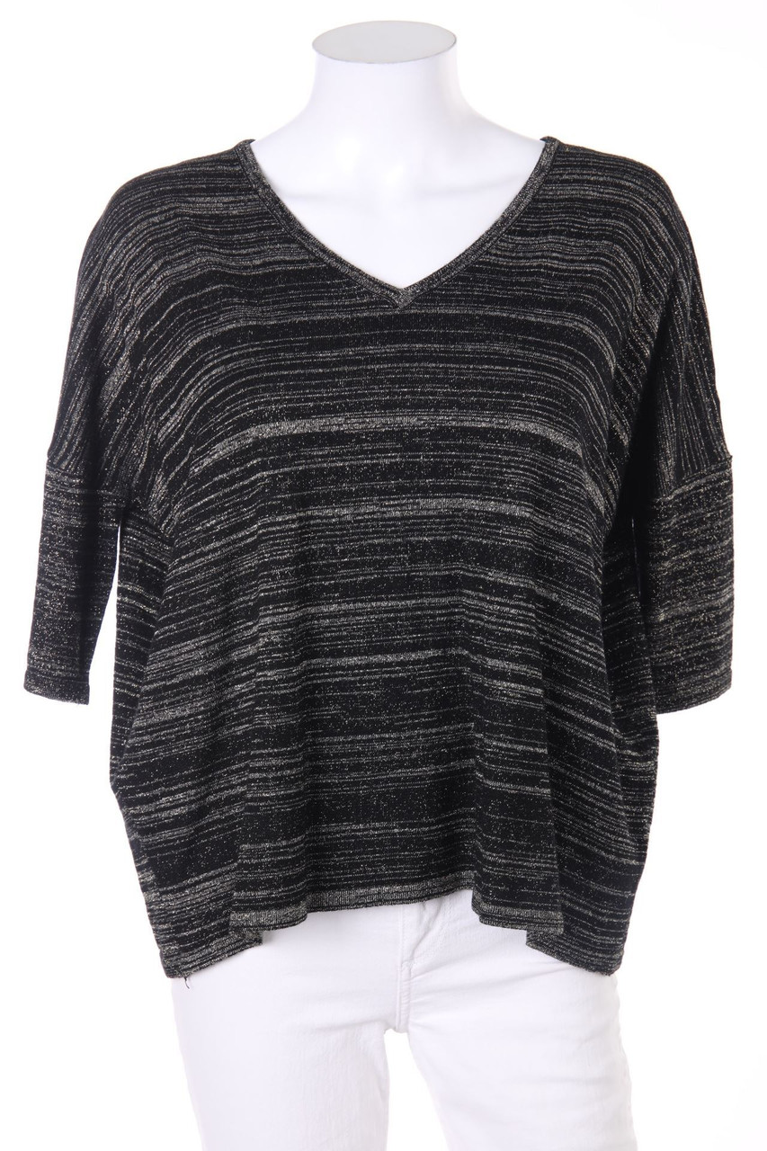 zebra - Pullover with Metallic Effect - M