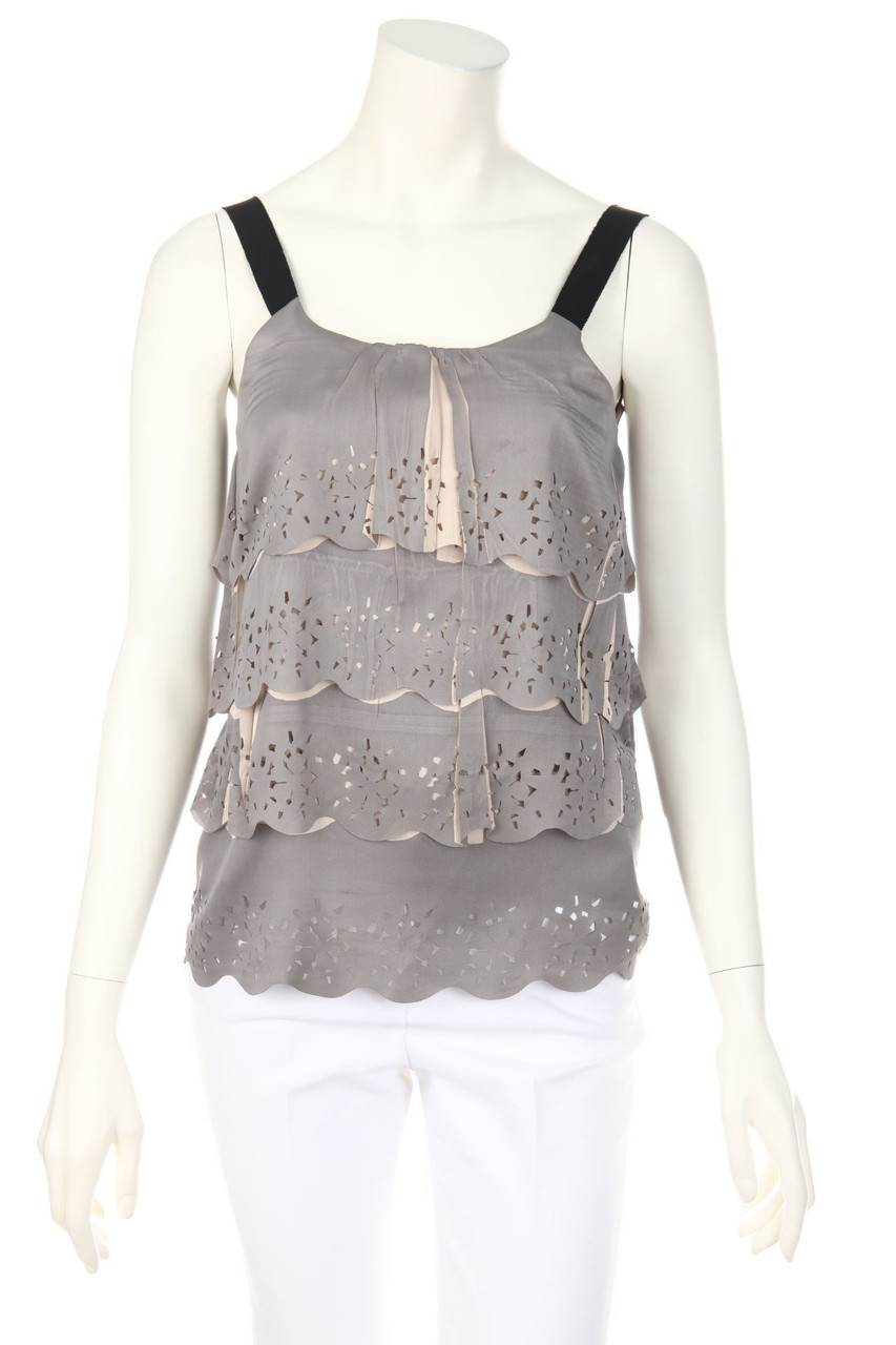 PENNYBLACK - Blouse Top, Layer Look with Cut-outs - D 34