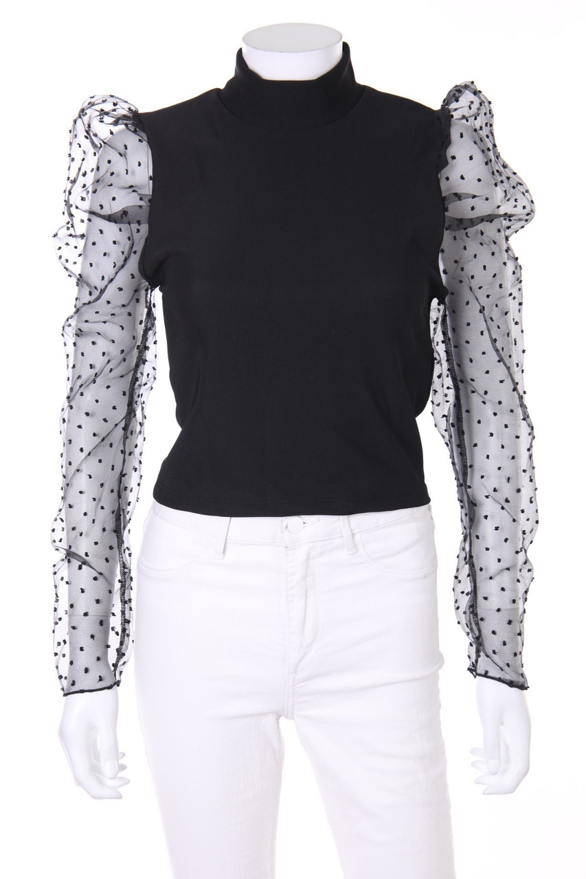 AMISU - Bluse mit Puffärmeln - M