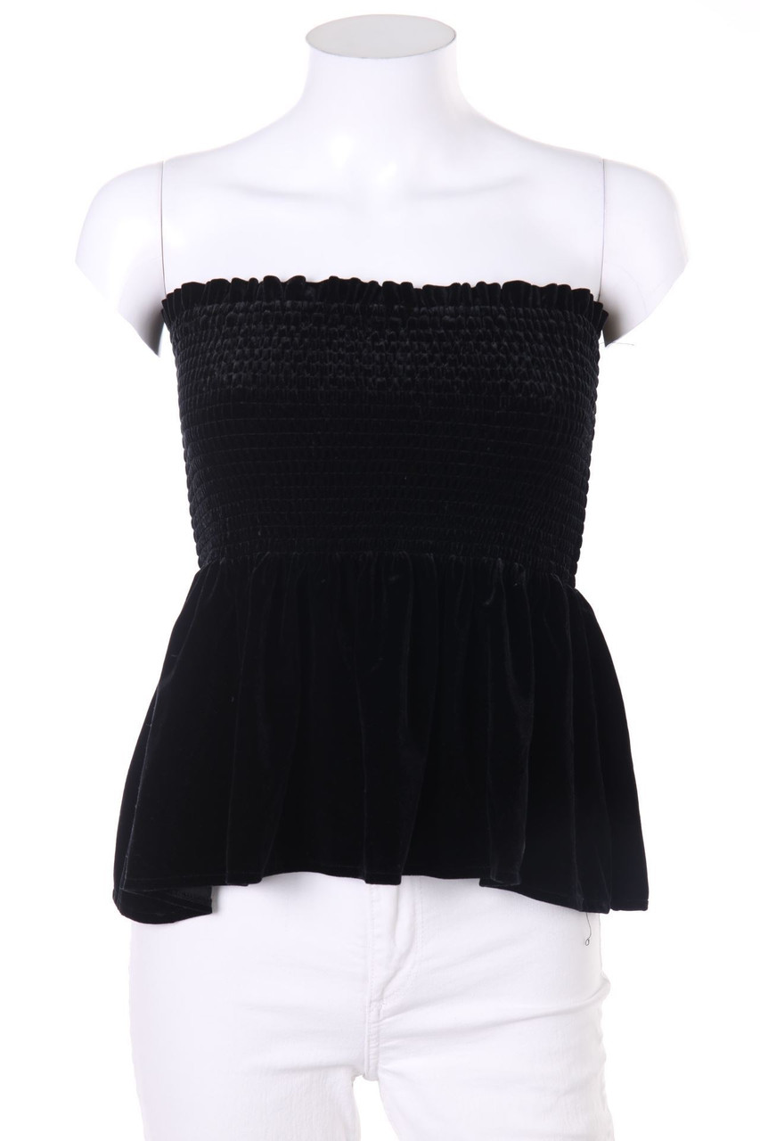 ZARA - Samt-Bustier-Top - S