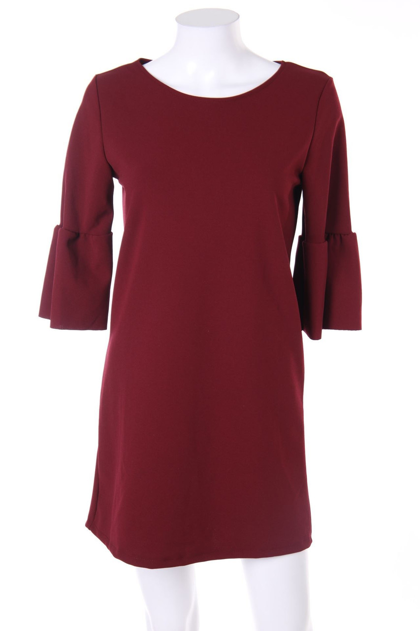 zebra - Dress with Trumpet Sleeves - XS