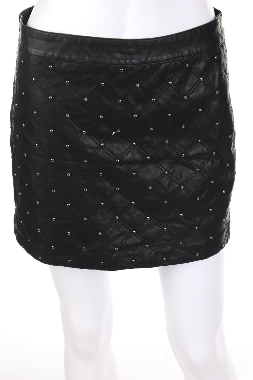 SOPHYLINE & CO - Muster-Faux Leather-Mini-Rock mit Nieten - M