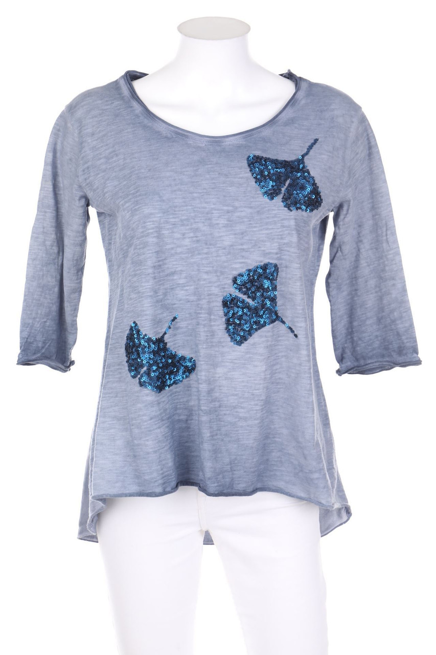 FUNKY STAFF - Garment Dyed-Shortsleeve-Shirt with Sequins - M